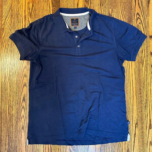 Denver Hayes Modern Fit Polo Sz M Navy Blue
